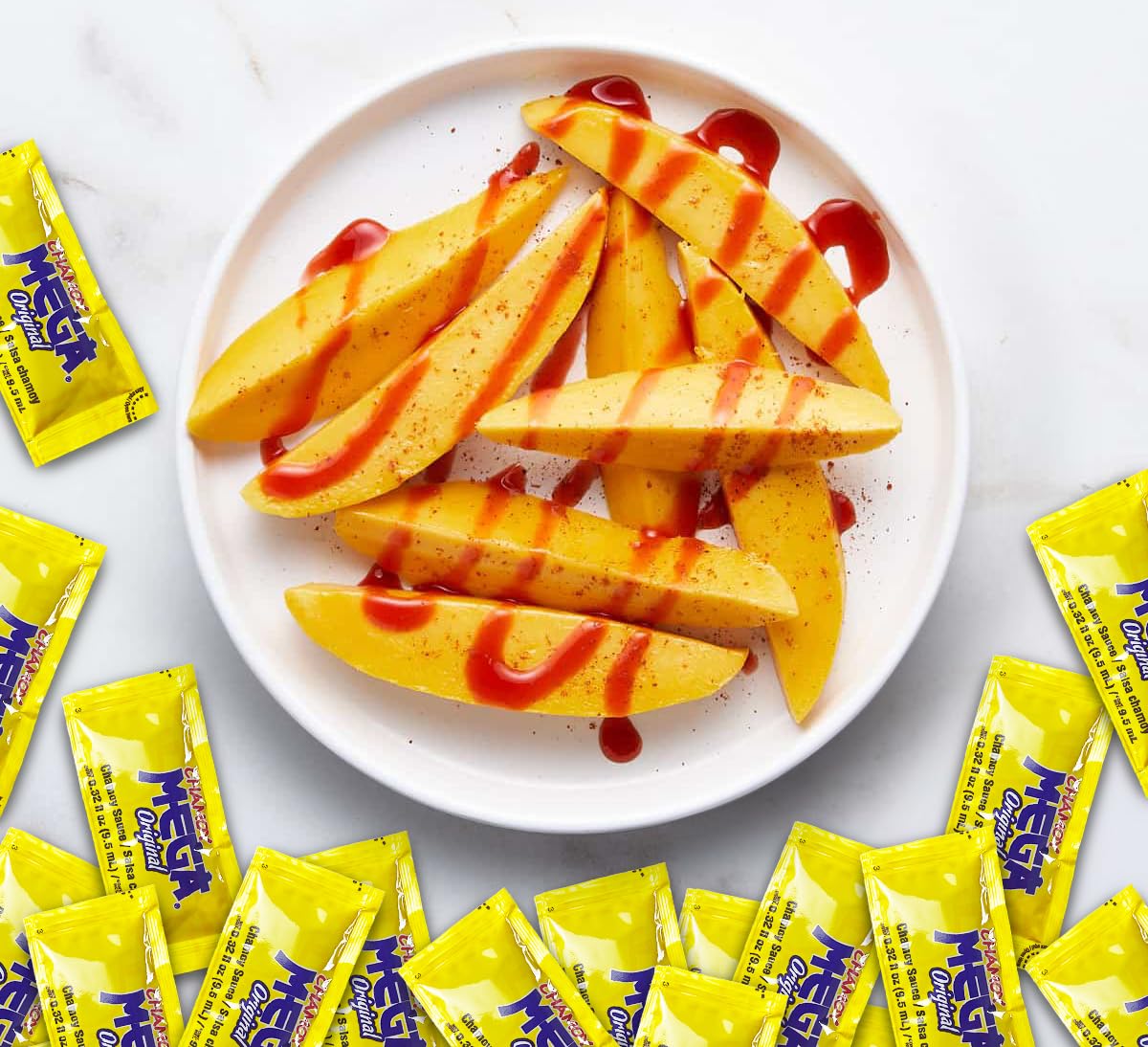 Mexgrim Chamoy Small Packets, Travel Size 100 Piece Bulk, Perfect For Single Serve On Fruit, Mexican, Dulces Enchilados, Chamoy