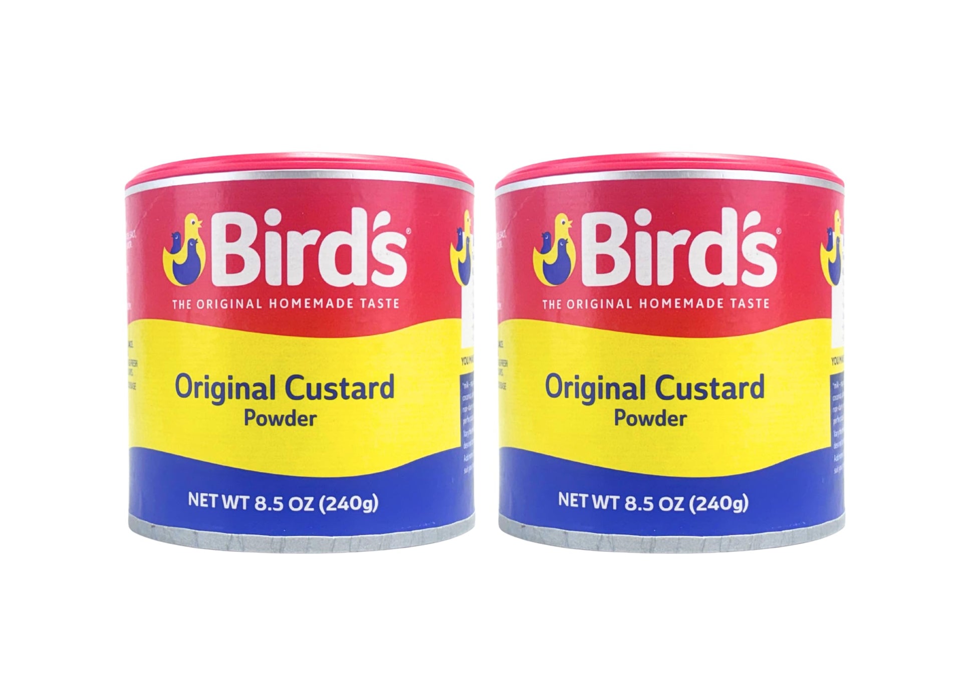 Birds Original Instant Custard Powder 240g - Classic British Dessert Mix, Just Add Water, Creamy & Delicious (Pack of 2)