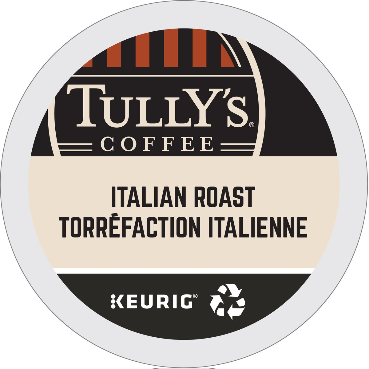 Tully'S Coffee Italian Dark Roast Keurig Single-Serve K-Cup Pods, Dark Roast Coffee, 24 Count