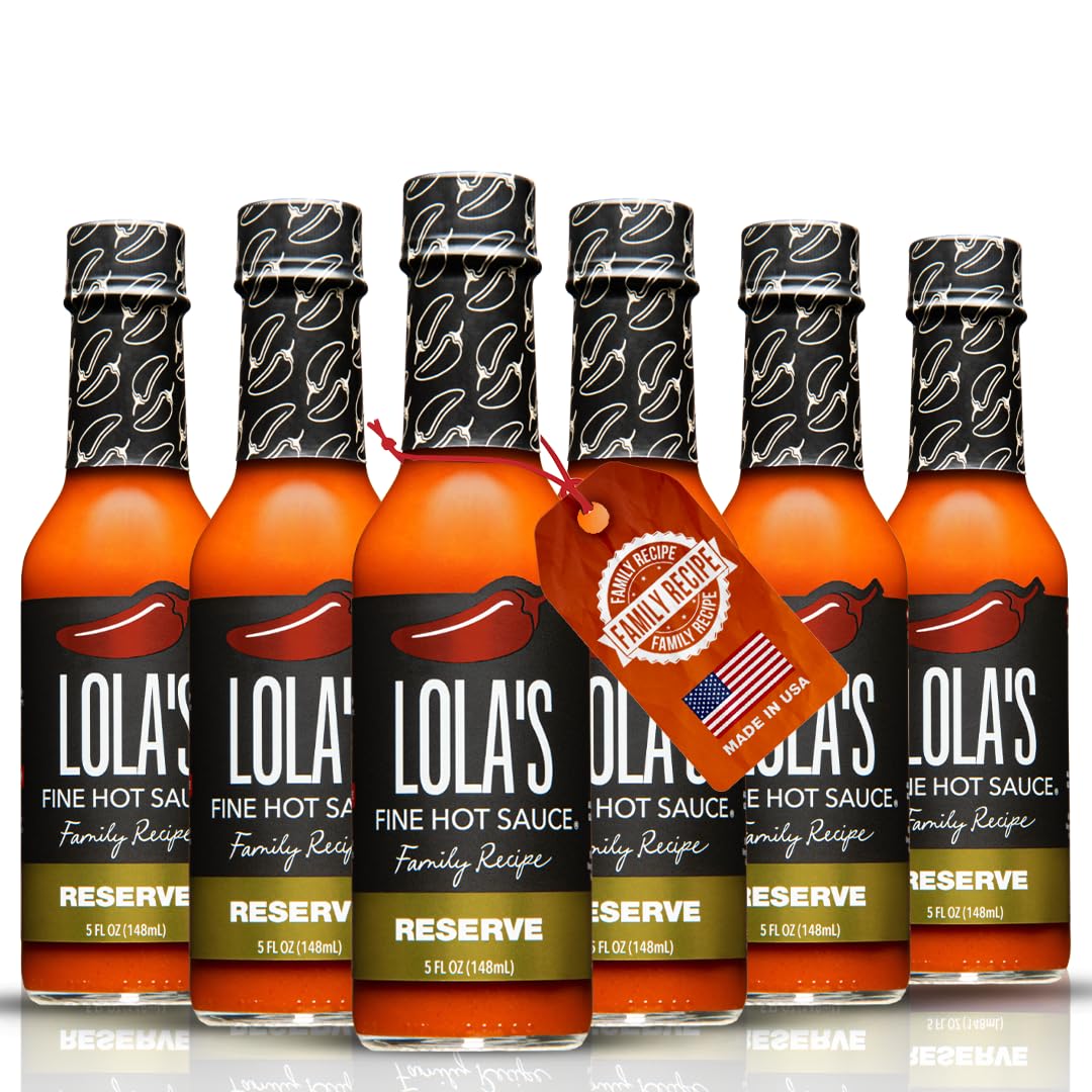Lolas Family Reserve Hot Sauce | Carolina Reaper & Habanero Blend | Ultra Spicy | 0 Calories, 0g Fat, Low Sodium | All-Natural, 