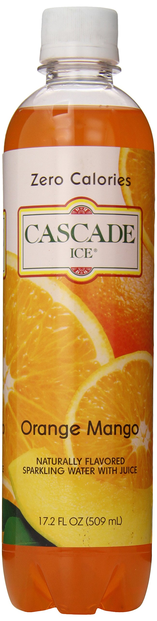 Cascade Ice Sparkling Water  Orange Mango  17.2 Ounce (Pack Of 12)
