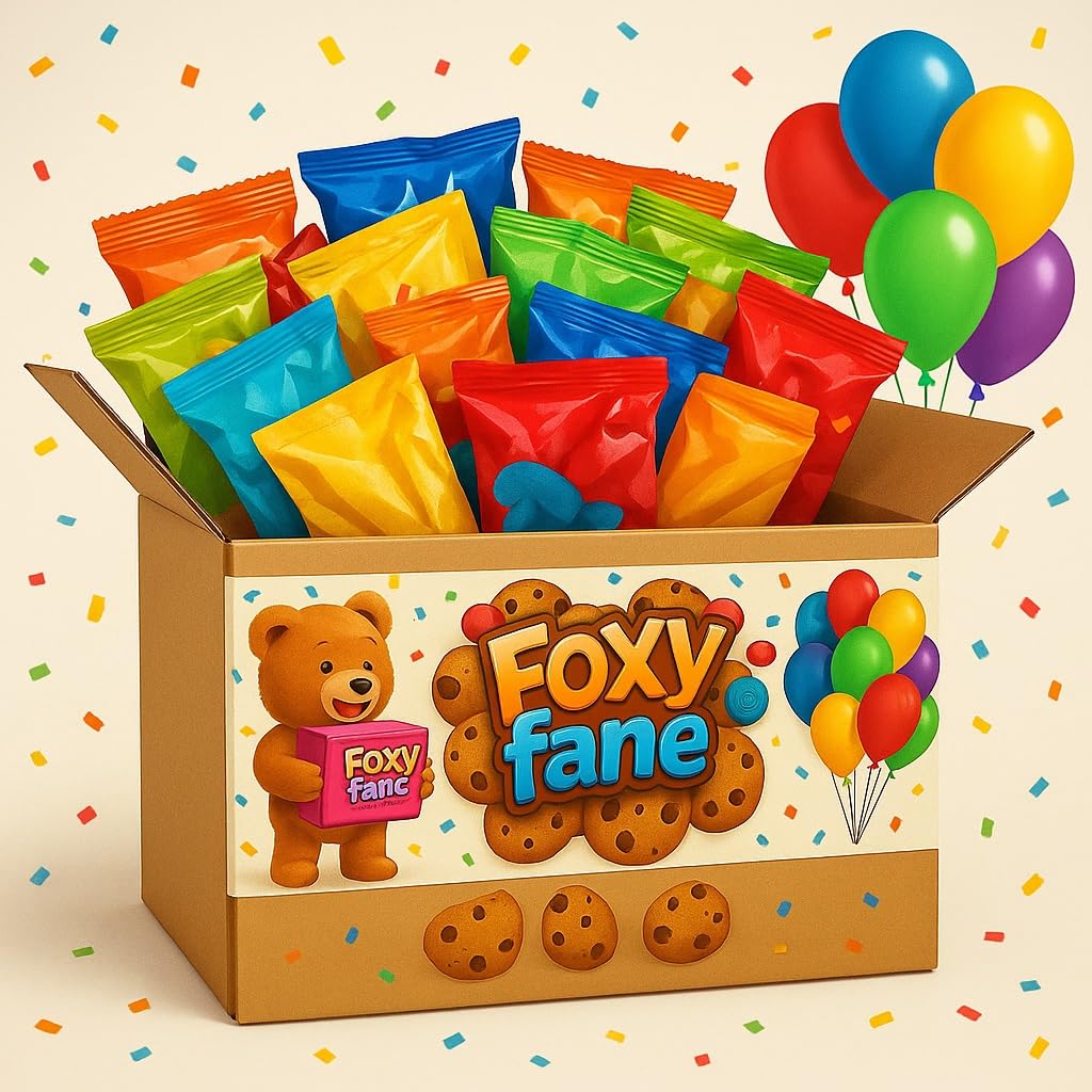 Foxy Fane Gluten-Free Snack Box - 40 Count Holiday Gift Pack with Chips, Nuts, Bars, Popcorn