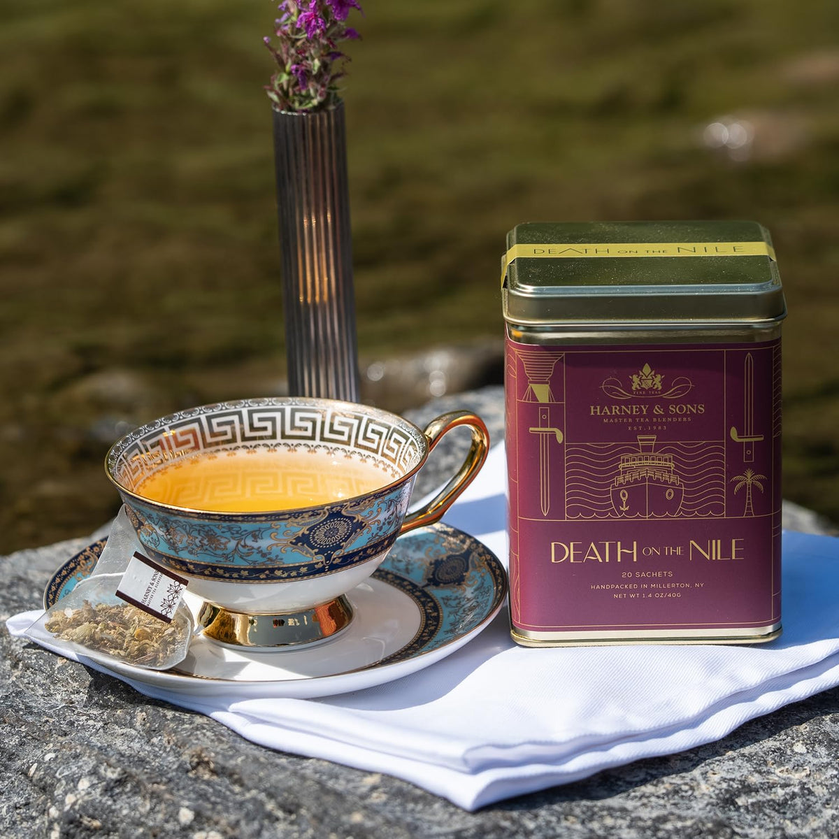 Harney & Sons Death on the Nile Herbal Tea  20 enhanced Sachets  Caffeine Free