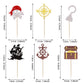 YCTHUNFISH Pirate Cupcake Toppers - 24 Pack Glitter Compass Skull & Ship Picks for Baby Shower & Kids Birthday Party Decorations