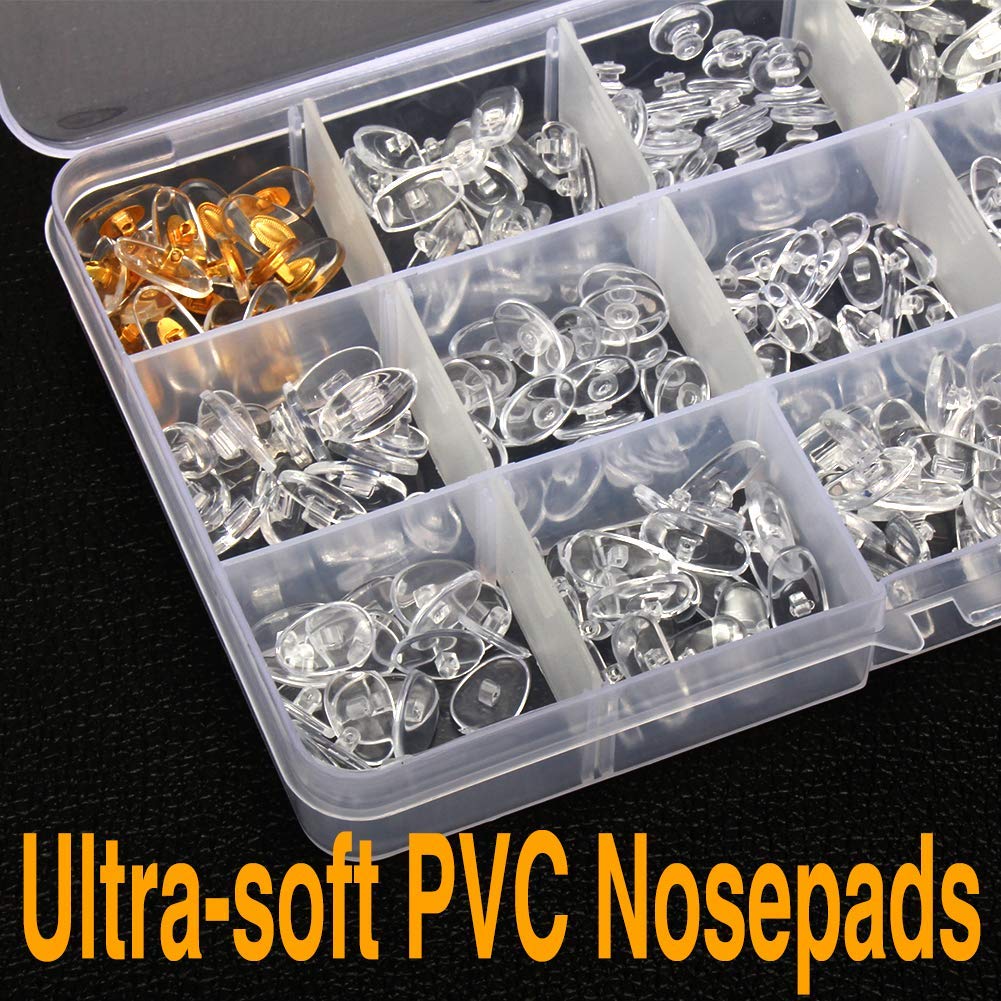 Ofone Eyeglass Repair Kit, Eye Glass Repair Kit With 1000Pcs Tiny Metal Screws Nose Pads Precision Screwdriver Set Screw Caps/Nu