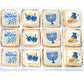 Happy Hanukkah Cookies Gift Basket Kosher For Men Women Kids | Jewish Holiday Gourmet Corporate Food Gift Individually Wrapped | 12 Decorated Sugar Cookies Menorah Donuts Dreidels