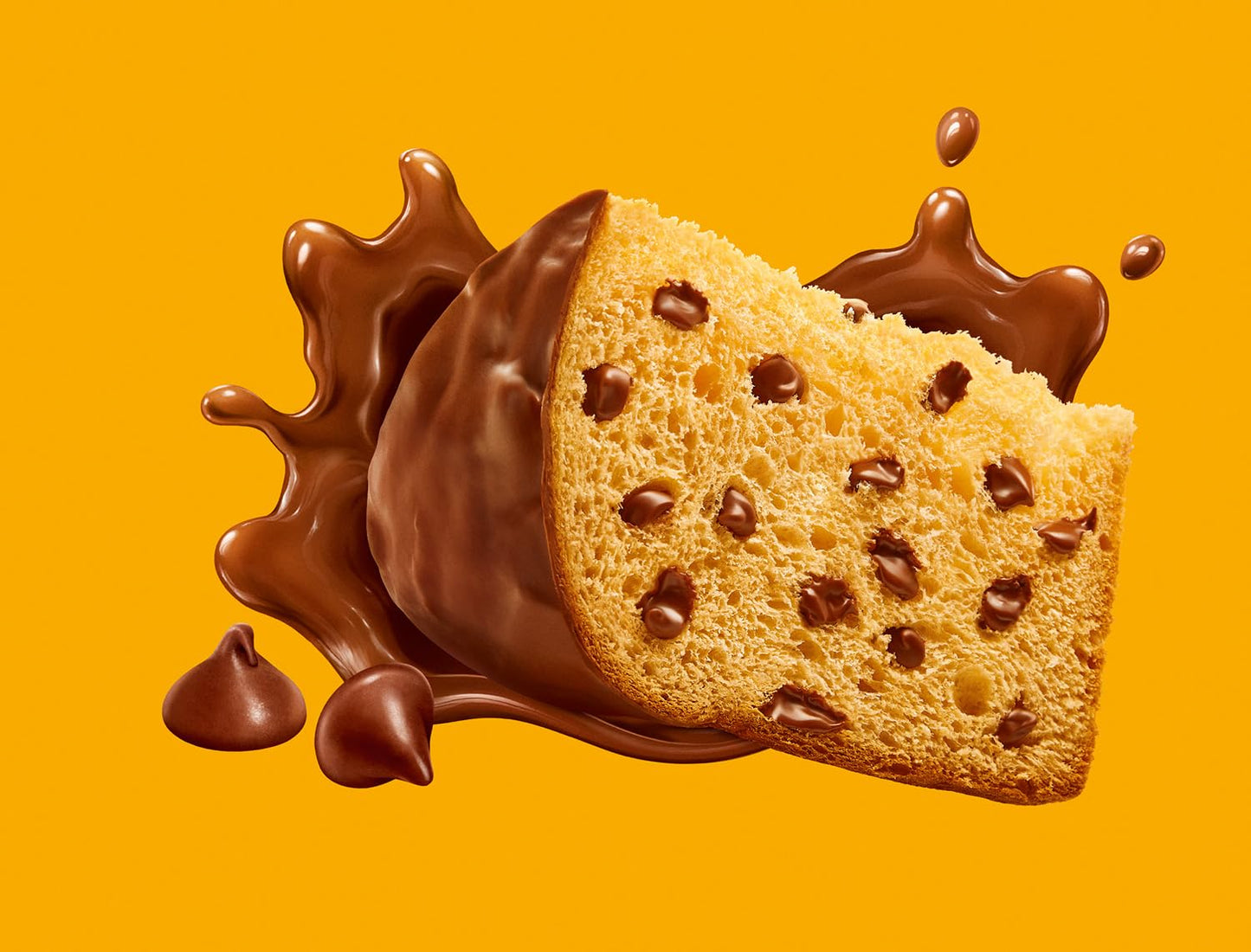 Bauducco Chocottone Chocolate Chips - Moist & Fresh Cake  Traditional Italian Recipe with Fudge Topping  Filled with Chocolate Chips  16.0 oz (Pack of 1)