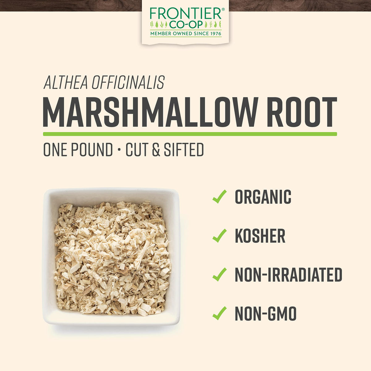 Frontier Co-op Organic Cut & Sifted Marshmallow Root, 16 Ounce (Pack of 3)