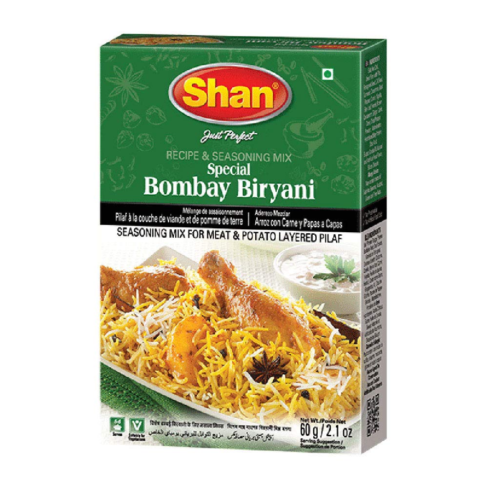 Shan -  ay Biryani Seasoning Mix (60g) - Spice Packets for Spicy Meat Pilaf