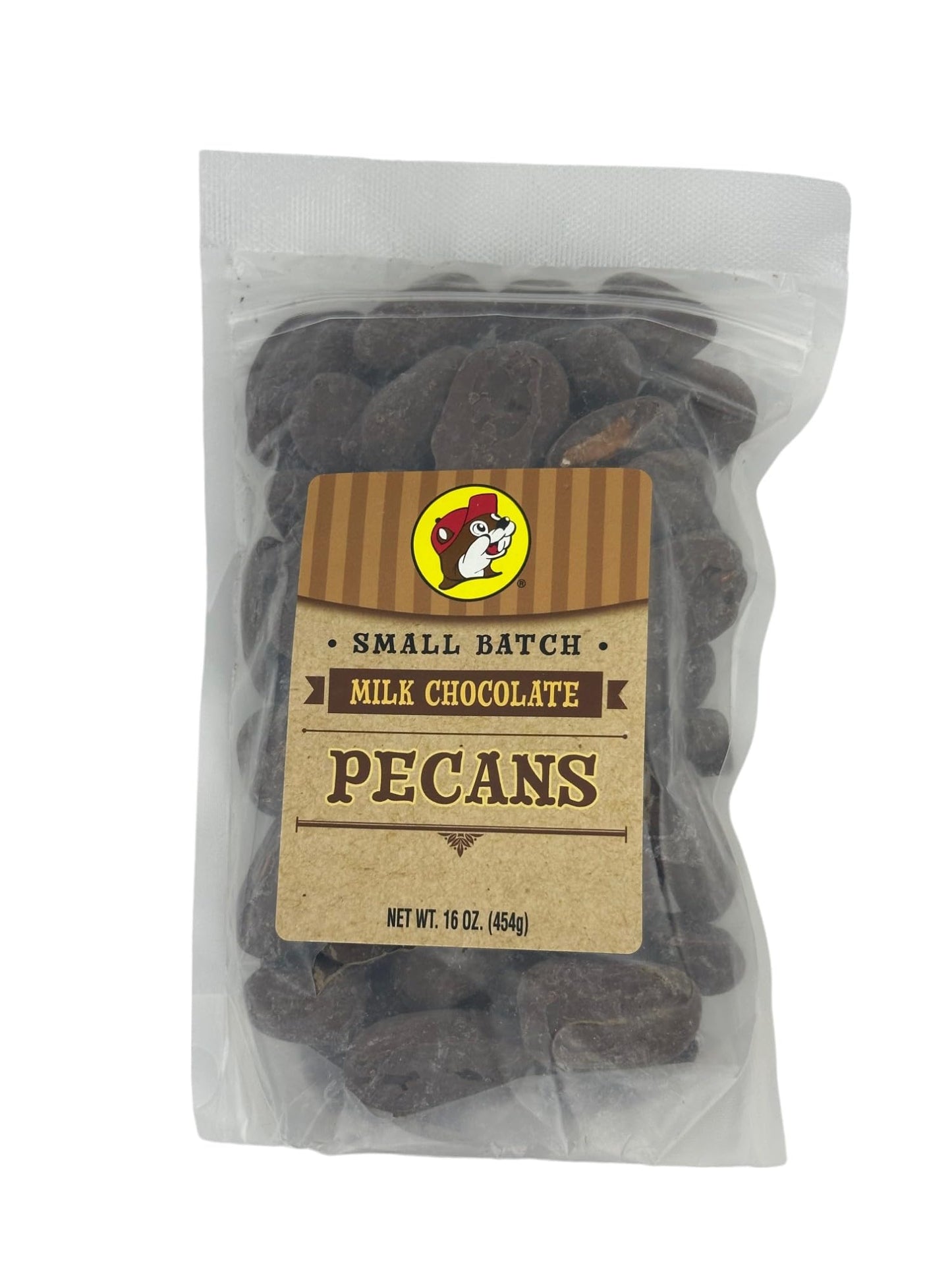 Buc-ees Organic Pecans - Candied, Roasted, Salted & Chocolate-Covered, 16 oz, Non-GMO, Protein-Rich Snacks, Whole & Halves