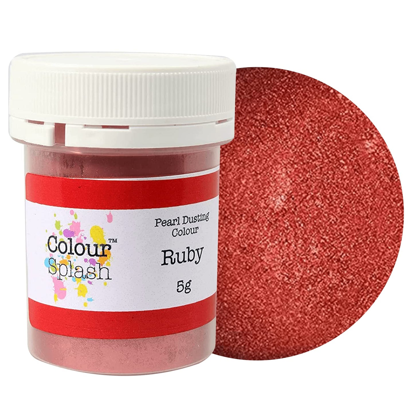 Culpitt PEARL RUBY Edible Cake Sugarcraft Icing Decorating Colour Splash Dust 5g