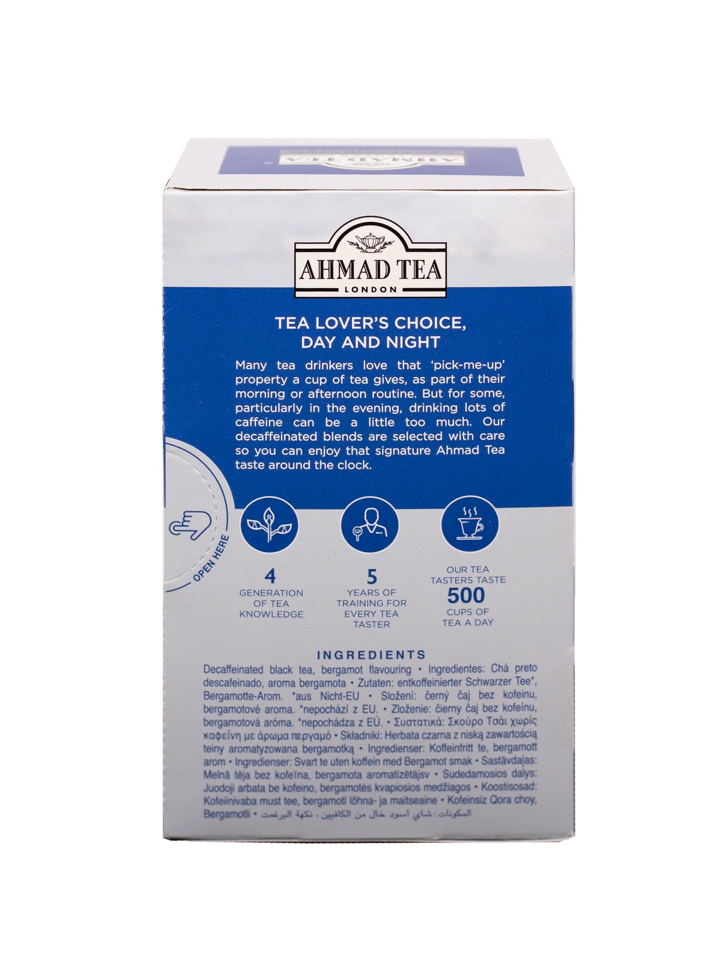 Ahmad Tea Decaffeinated Earl Grey Tea 20 Count Brown Aluminium Foil Envelopes M12501