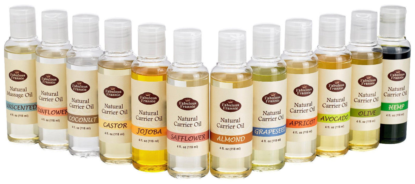 Fabulous Frannie 100% Pure Carrier Oil Variety Set, 4oz (Pack of 12), Varies