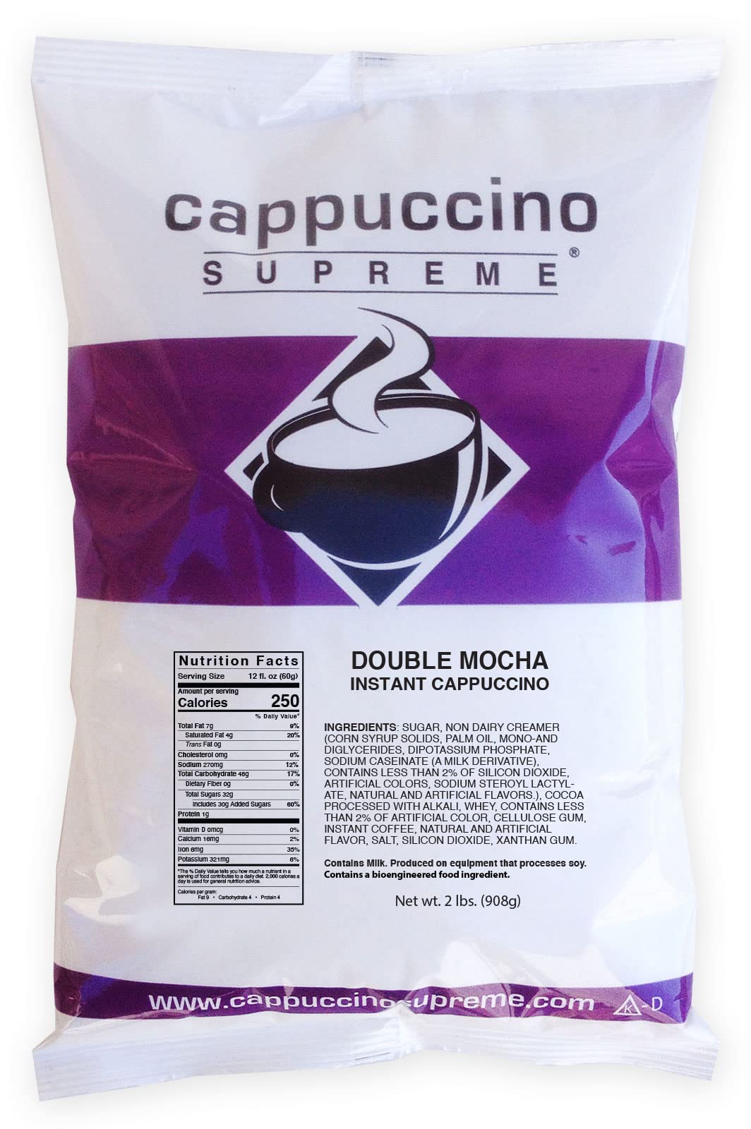 Cappuccino Supreme 2 Lb Bag Double Mocha Instant Cappuccino Mix