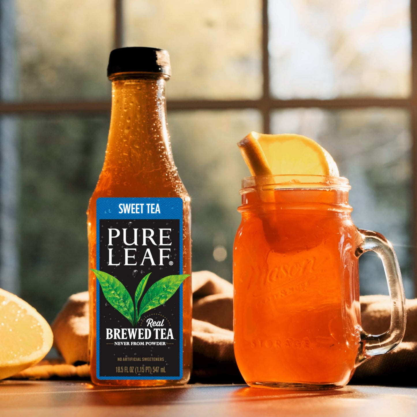 Pure Leaf Iced Tea, Sweet Tea, Black Tea, 18.5 Oz
