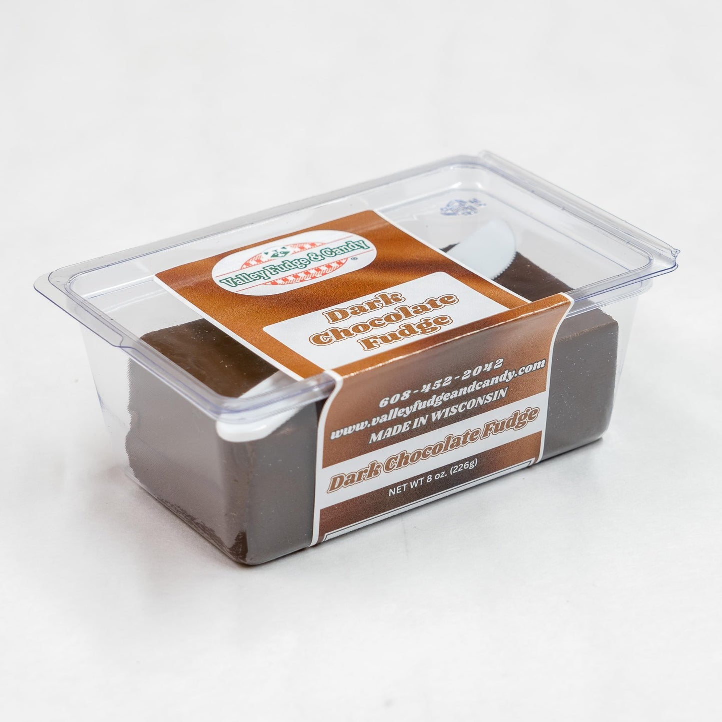 Valley Fudge Dark Chocolate Artisan Fudge, Gourmet Candy, One Pound Package