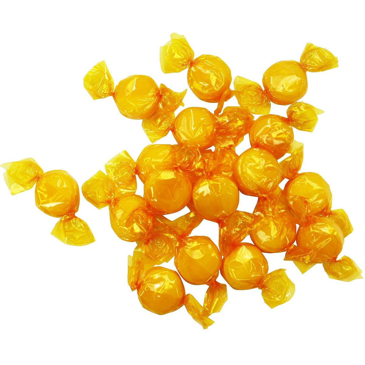 Sarahs Candy Factory Butterscotch Discs Hard Candy, Individually Wrapped, 16 Oz in Resealable Bag, 1 Pound