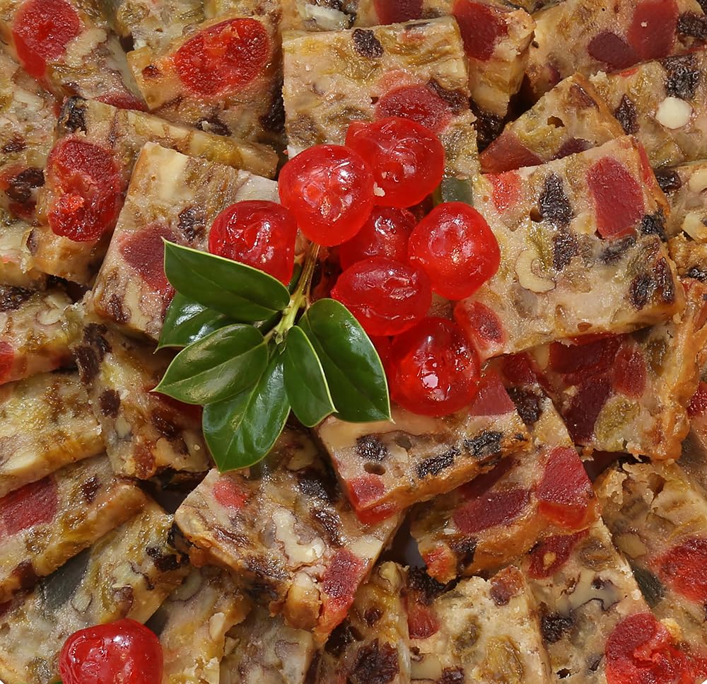 Old Fashion Claxton Fruit Cake 3-1 Lb. Dark Recipe Loaves - Individually Wrapped For Freshness in our Signature Red-White Carton