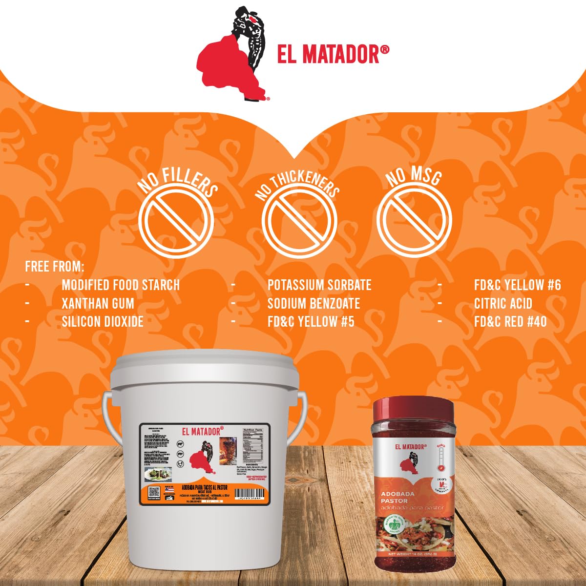 El Matador Al Pastor Adobada Paste Marinade for Tacos and Carne - Food Service and Commercial Use, 18 lbs - Adobo Concentrate
