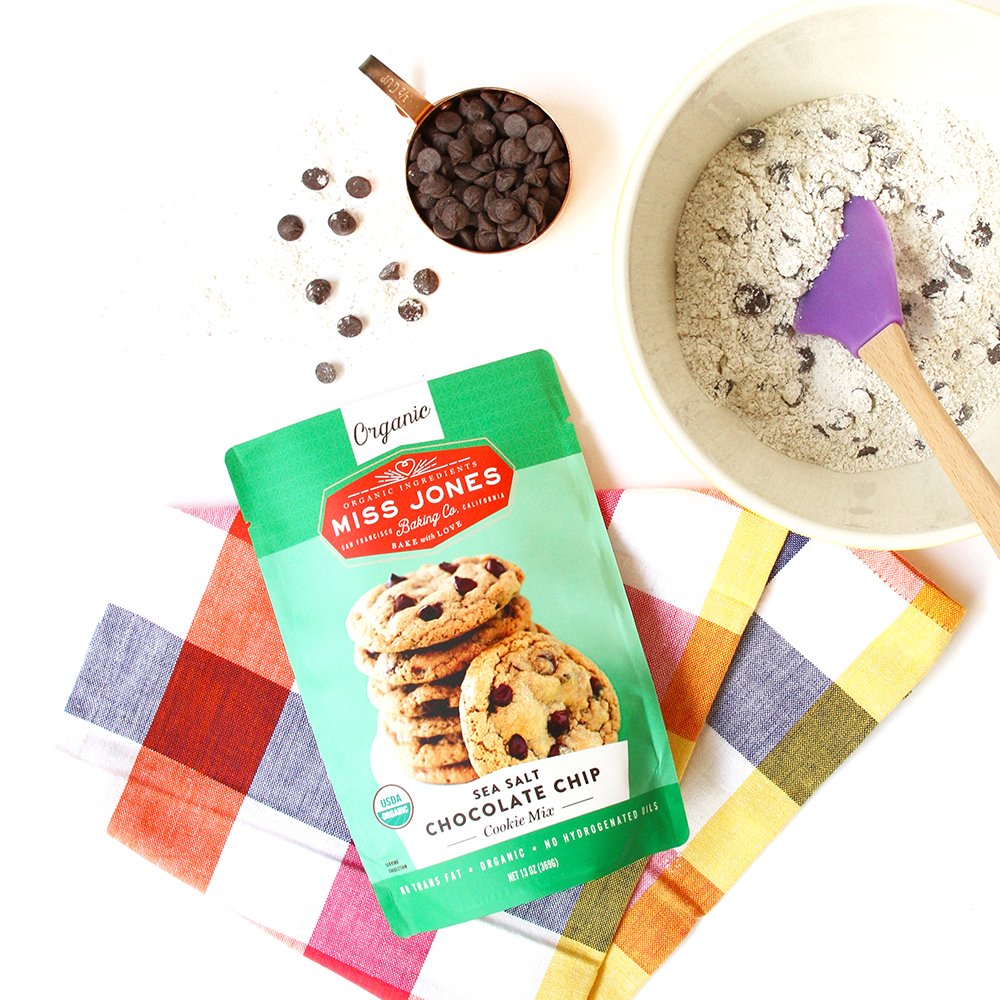 Miss Jones Baking Organic Cookie Mix, Non-Gmo, Vegan-Friendly, Packed With Morsels: Sea Salt Chocolate Chip (Pack Of 3)
