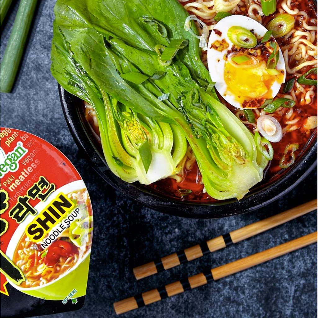 Nongshim Shin Ramyun Vegan, 2.64 Ounce, Pack of 6