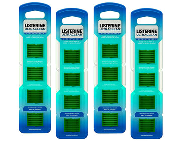 Listerine Ultraclean Access Flossers Disposable Heads Fresh Mint Crystals 28 Each (Pack Of 4)