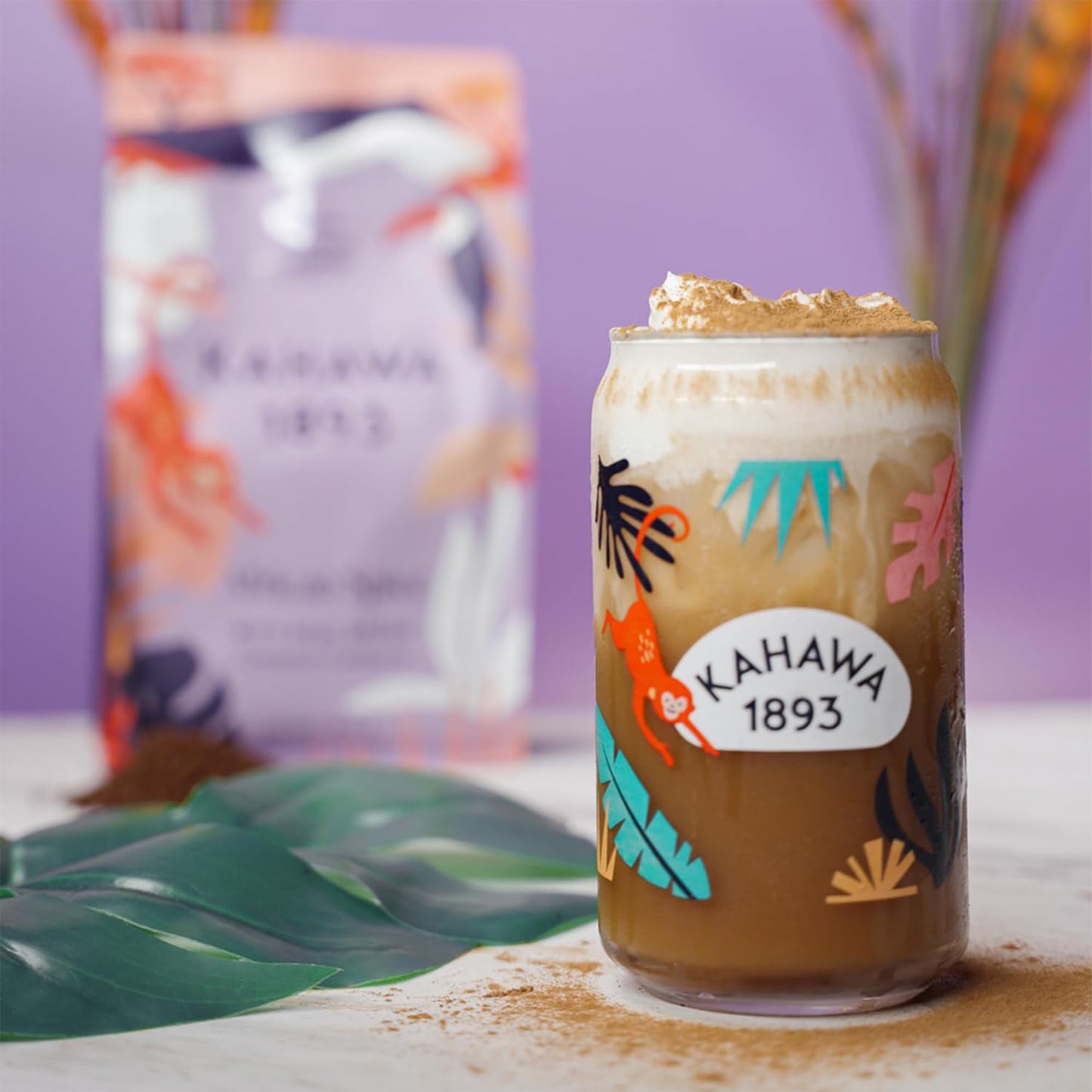KAHAWA 1893 Ground Coffee Medium Roast with Cinnamon, Cardamom & Clove, 12 Oz, Organically Grown, Ethically Sourced