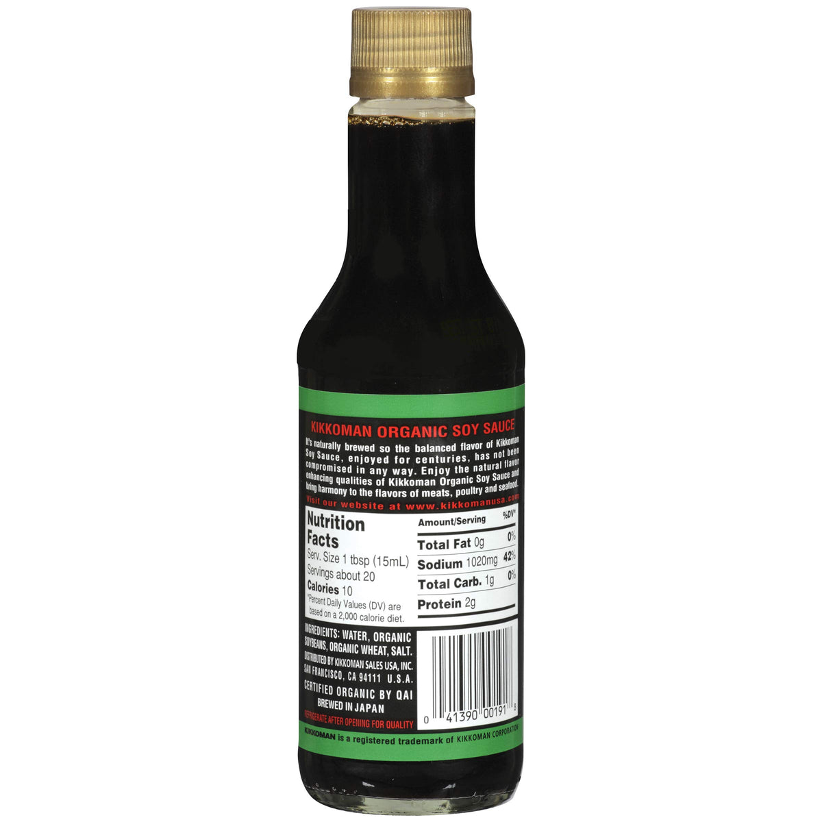 Kikkoman Organic Naturally Brewed Soy Sauce, 10 Ounce