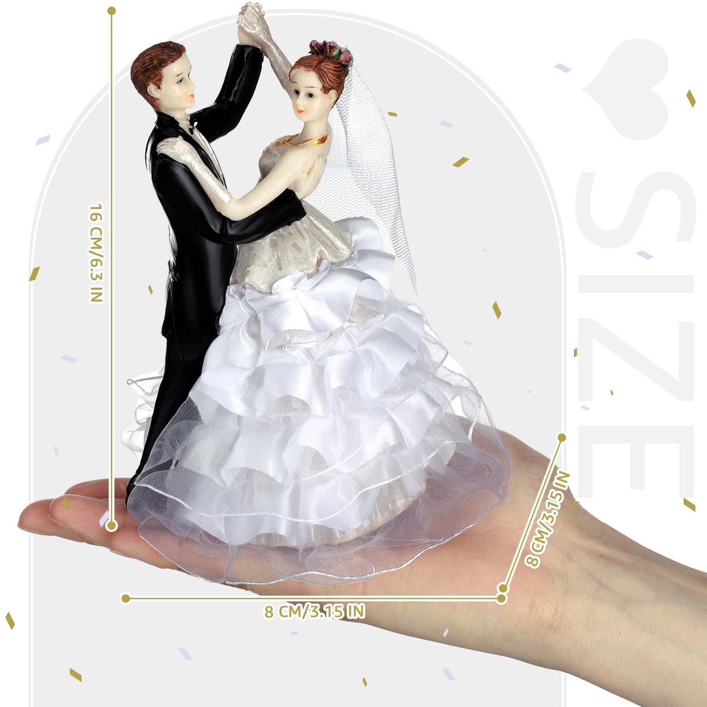 Sotiff Wedding Cake Toppers Bride And Groom Dancing Figurines Cake Topper Wedding Cake Decorations For Wedding And Engagement Pa