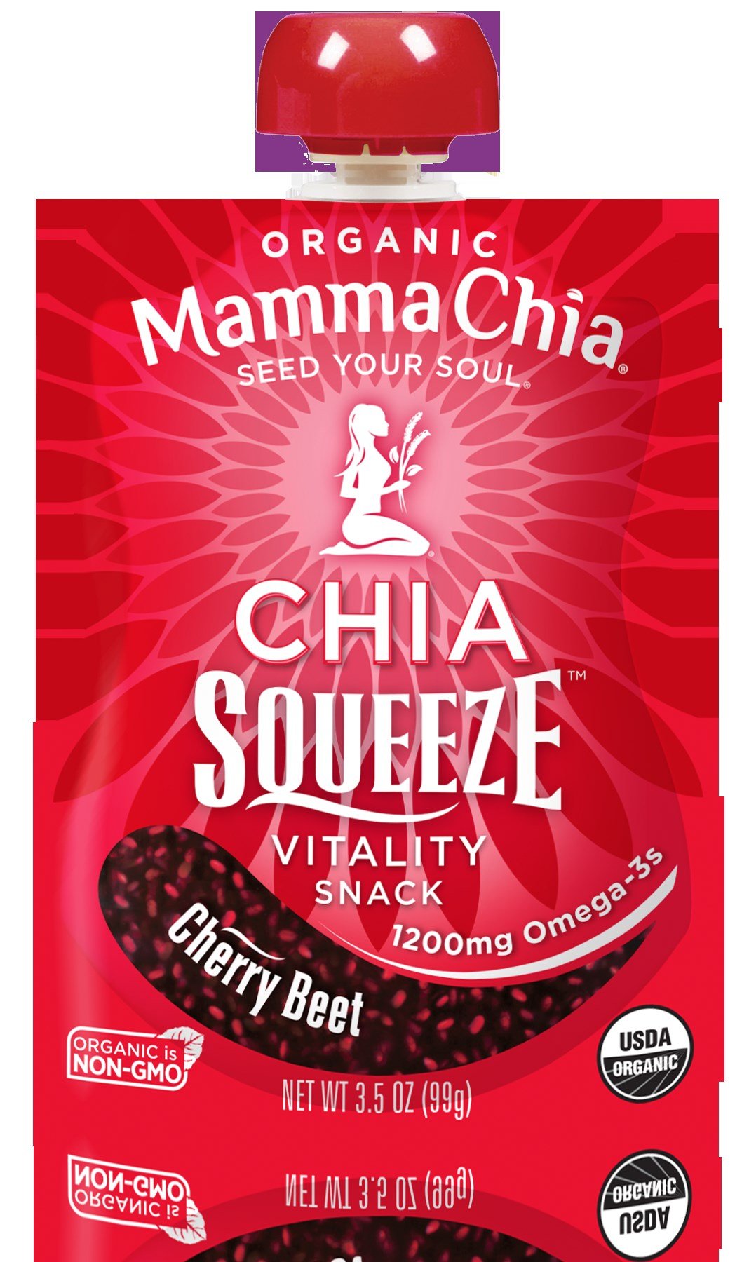 Mamma Chia Squeeze Vitality Snack, Cherry Beet, 3.5 Ounce (Pack Of 8)