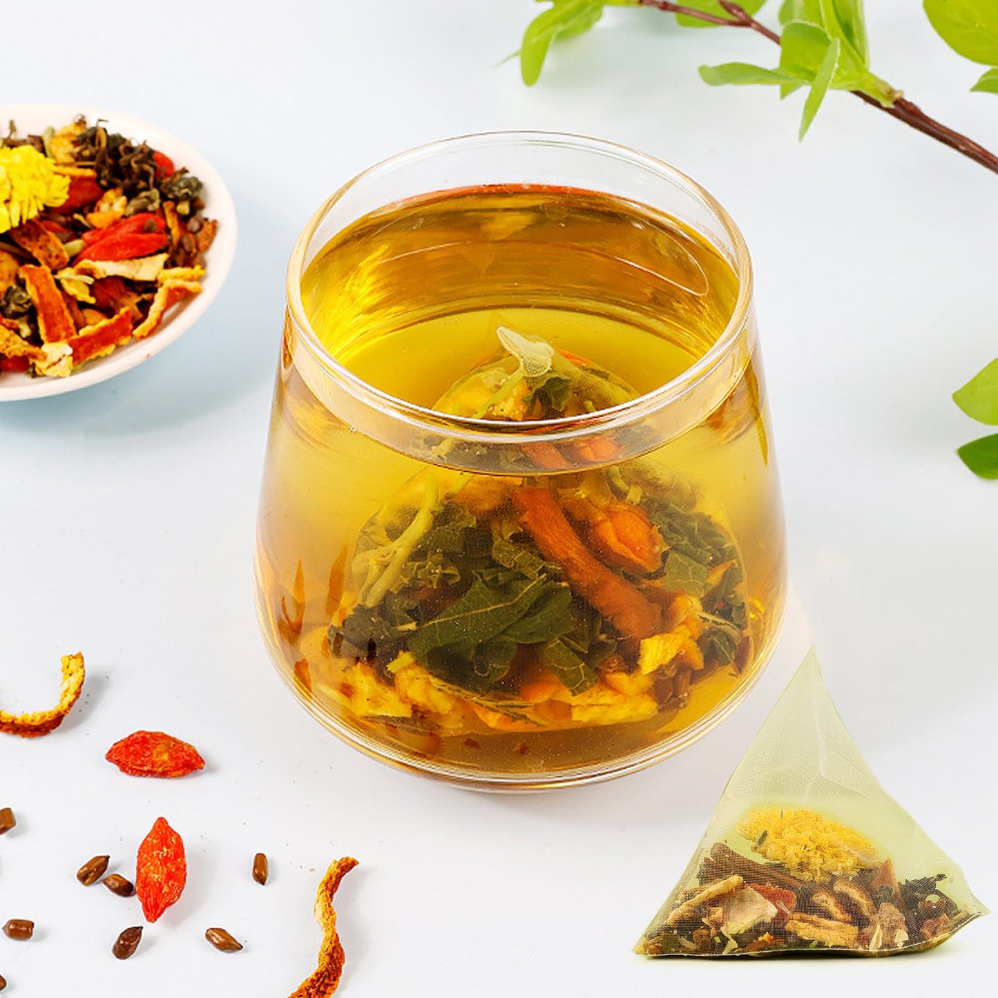 SIRDIKA Goji Berry Chrysanthemum Tea Bags, Vegan & Sugar-Free, Liver Cleanse, 2BOX (30 Bags)