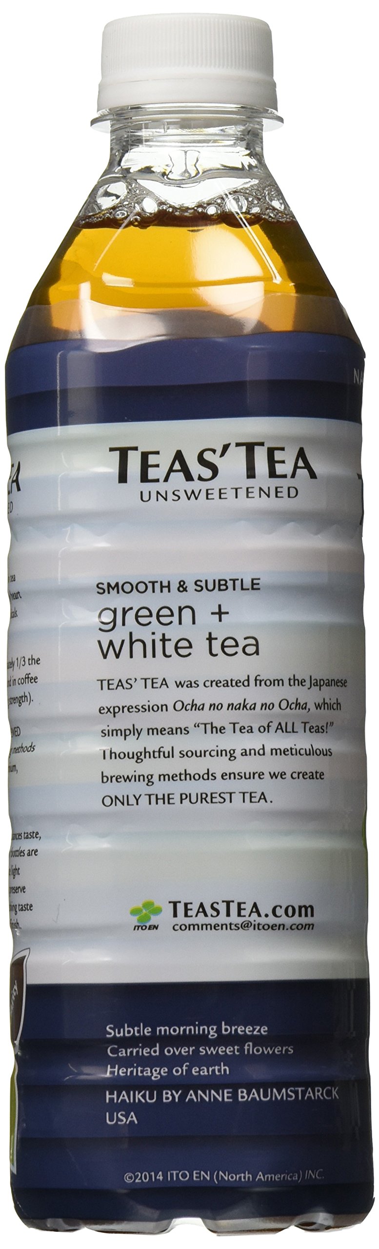 Teas Tea Unsweetened Green + White, 16.9 Fl Oz (Pack of 12)
