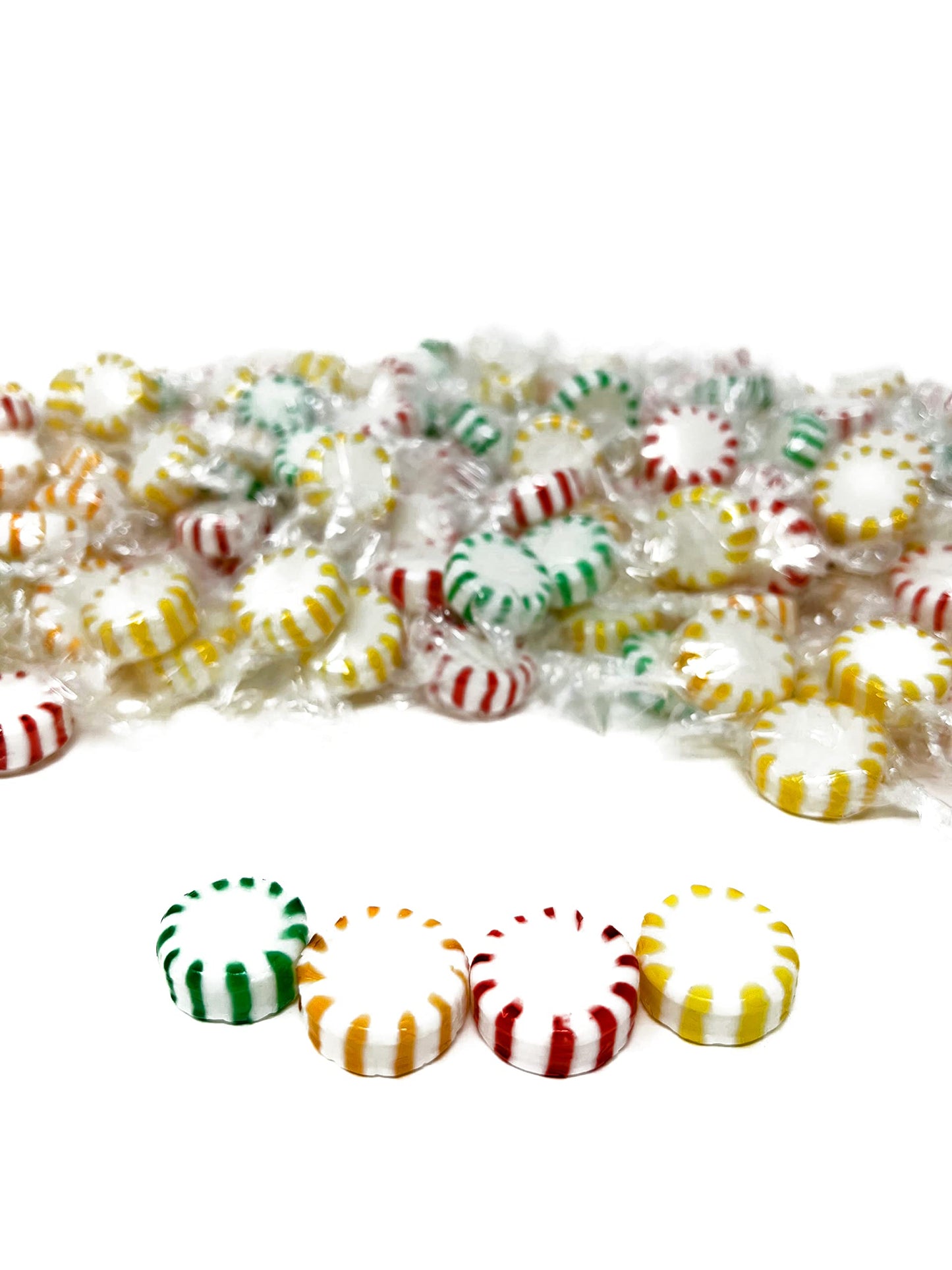 Assortit Fruit Flavored Starlight Hard Candy - Assorted Flavors - 3 lbs - Individually Wrapped - Red, Yellow, Green, Orange, White