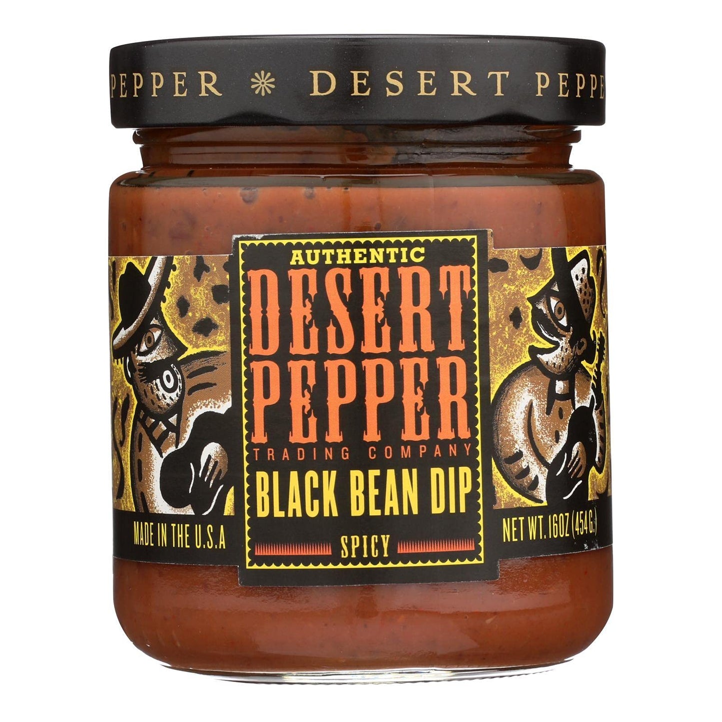 Desert Pepper Spicy Black Bean Dip, 16 Oz (6 Pack)