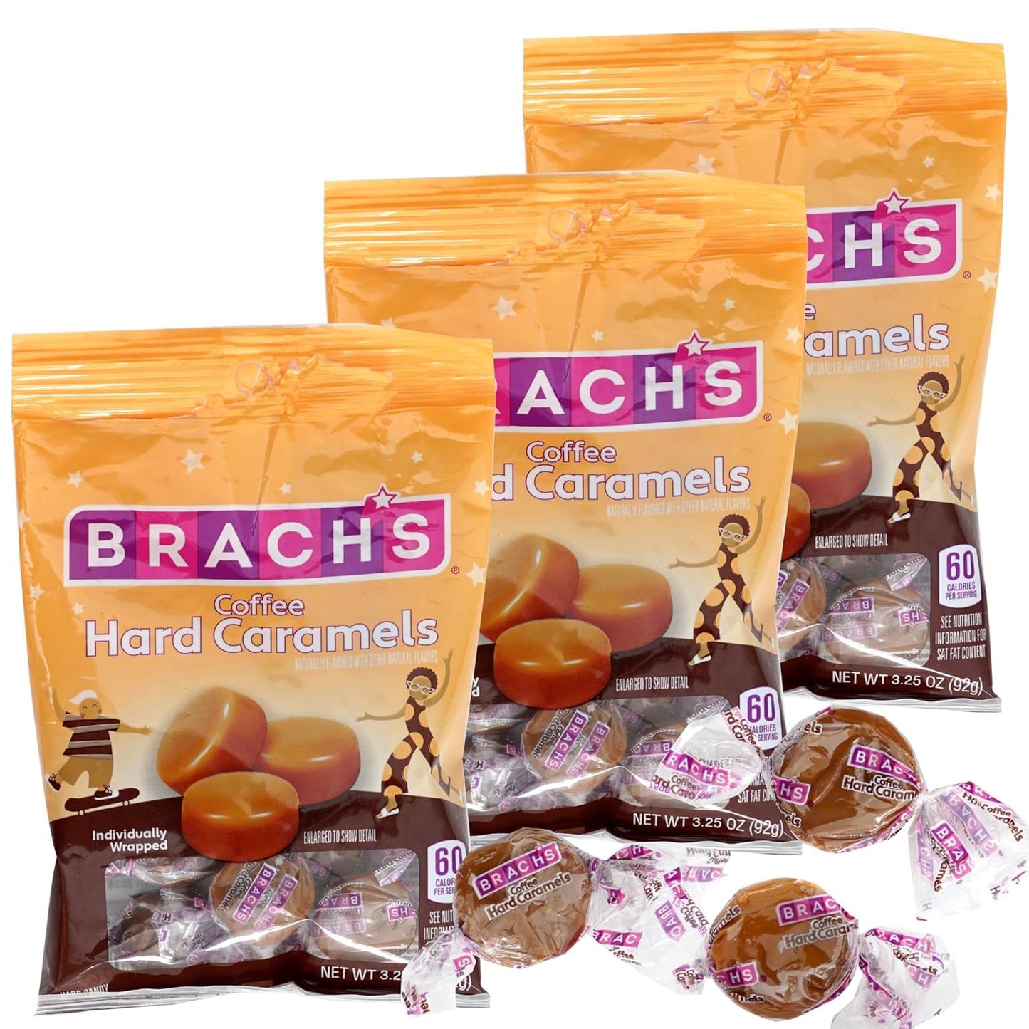 9 SHANIS ROOTS SHOOTS Coffee Hard Candy Peg Bag - 3.25 Ounce Pack of 3, Individually Wrapped Nostalgic Treats