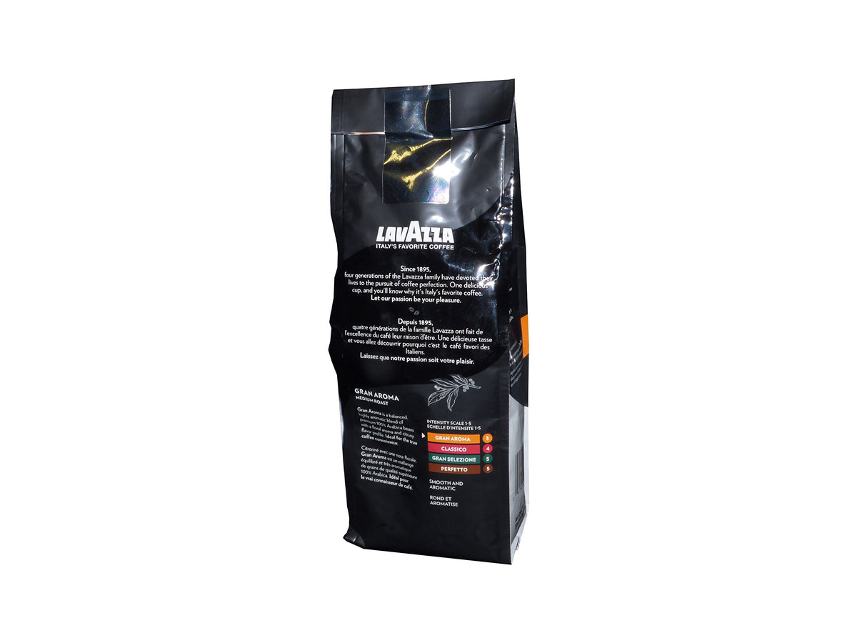 Lavazza Gran Aroma Ground Coffee, Medium Roast, 12 oz Bag, Model LAV7509