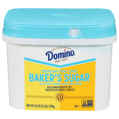 Domino Pure Cane Ultrafine Granulated Bakers Sugar, 3.5 lb Easy Baking Tub