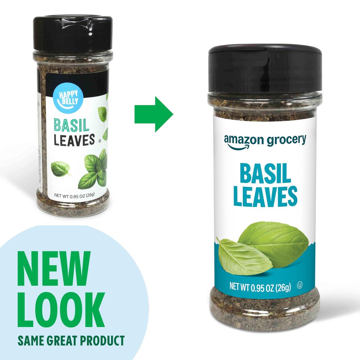 Happy Belly Basil Leaves, Dried Herb, 0.95 Ounce (Pack of 1)
