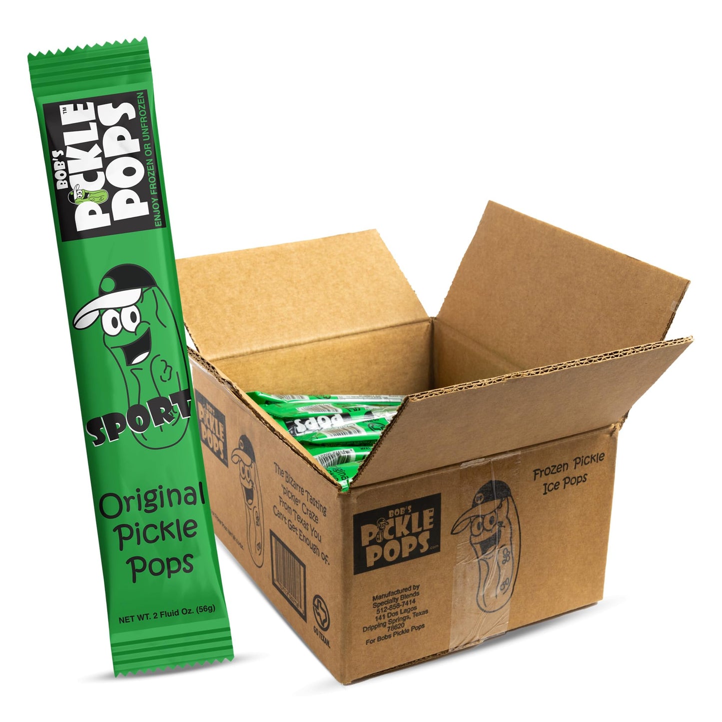 Bob S Pickle Pops - Oriflavor Blendal Dill Juice Flavor Ice Pops - Pre Workout Freeze Pops - Electrolyte Cramp Relief 48 Pops (Pack Of Forty-Eight)