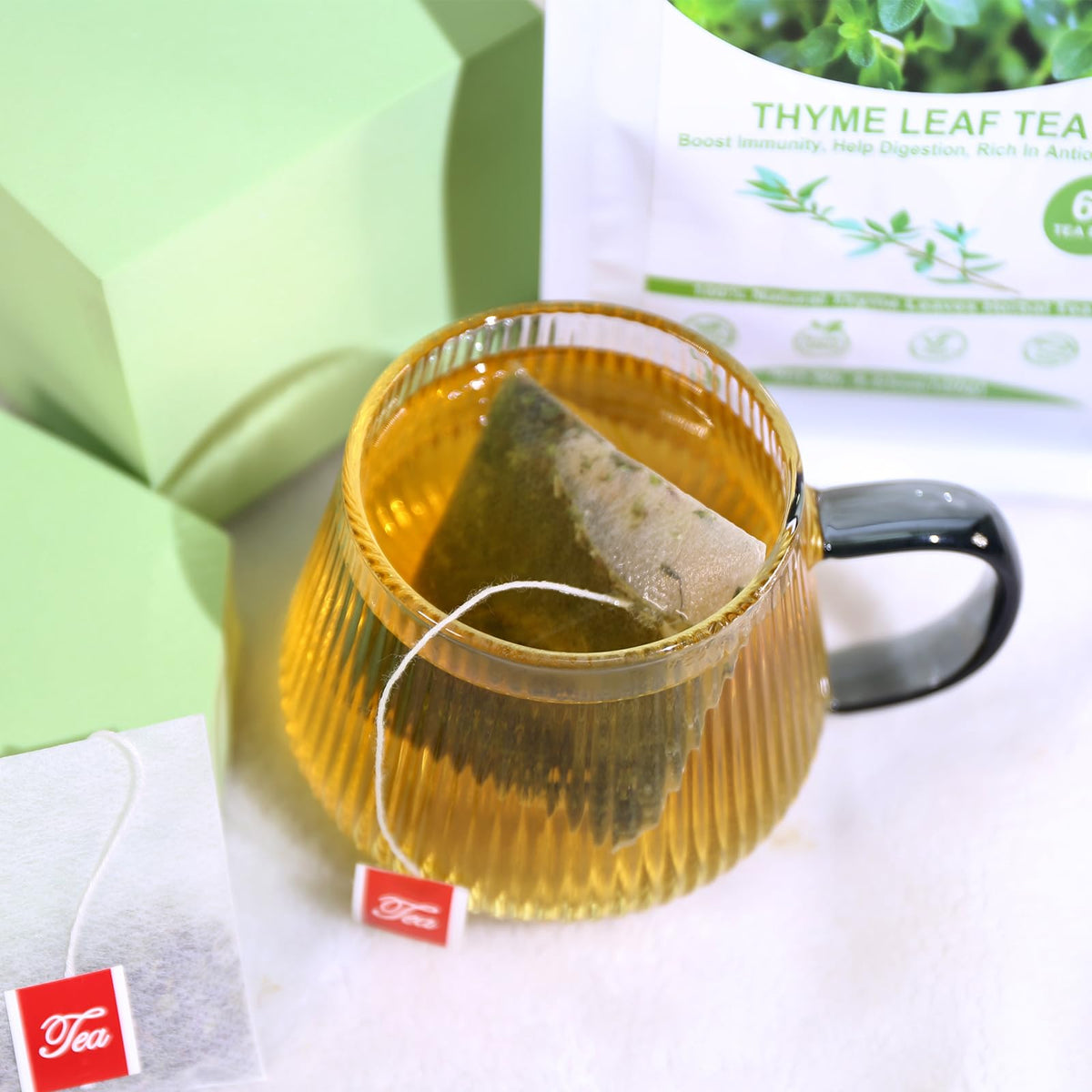 TEARELAE Thyme Tea Bags - 100% Pure Natural Thyme Leaves - Non-GMO - Caffeine-Free - 60 Count