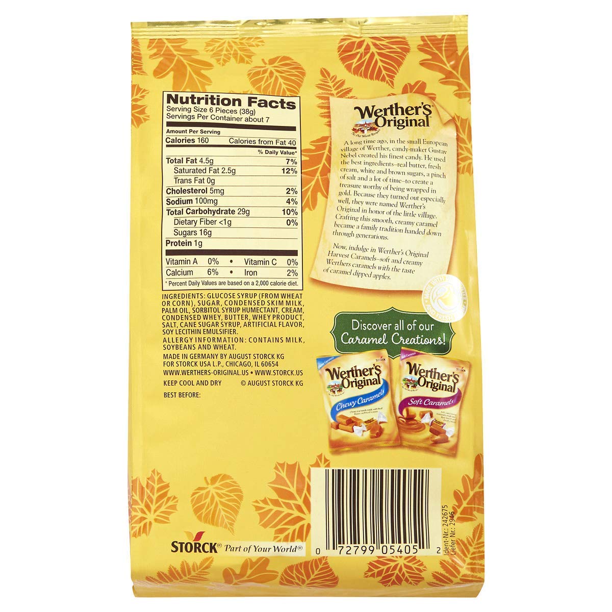 Werthers Original Soft Caramels - Limited Edition Harvest Apple - 9.4 Ounce (Pack of 1)