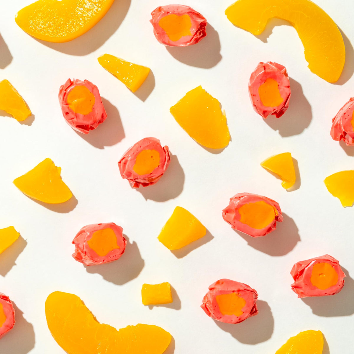 Taffy Shop Peach Not War, Peach Salt Water Taffy - Gourmet Soft Chewy Candy, Bulk Sweet Snack, Fresh Gift & Gluten-Free, 60 Indi