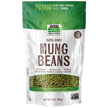Now Foods, Mung Beans, For Cooking And Sprouting, Excellent Source Of Protein And Fiber, Grown In The Usa, 1-Pound (Packaging Ma