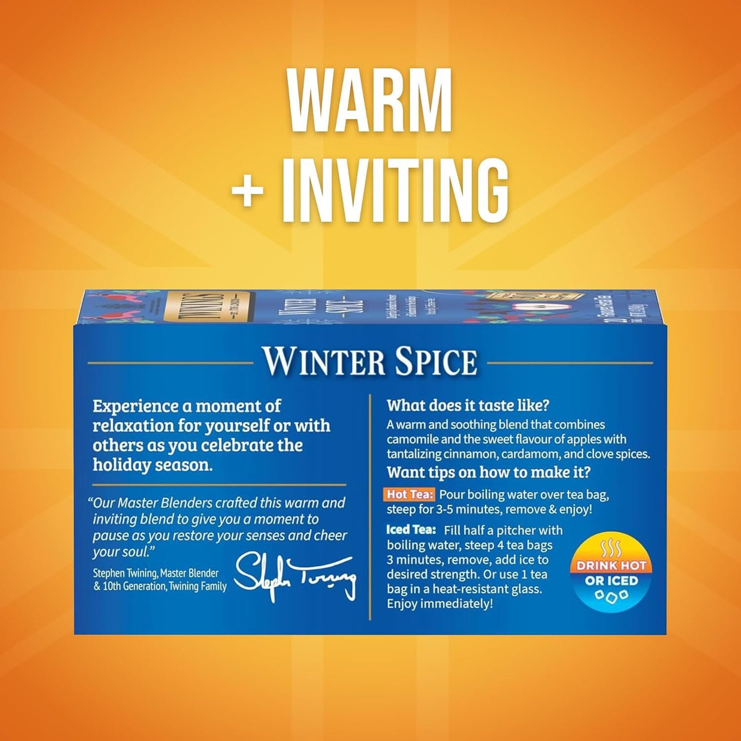 Twinings Winter Spice Herbal Tea - Caffeine-Free, 20 Count (Pack of 2), Brown, Model TS0417-A700ML-M1502
