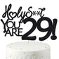 Happy 29th Birthday Cake Topper 29 Birthday Cake Toppers-Black Glitter, Funny 29th Cake Topper for Men,29 Cake Topper For Women,