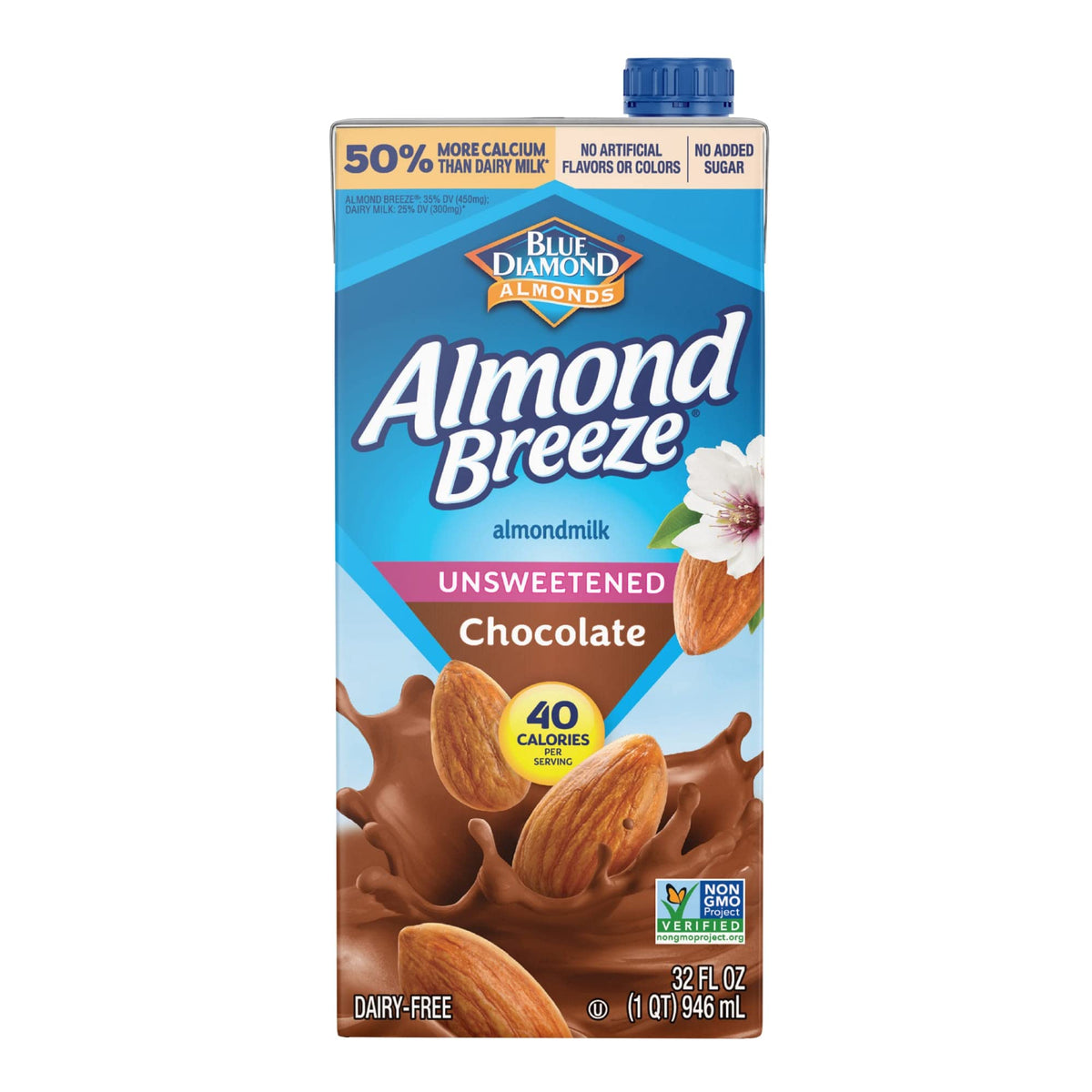 Almond Breeze Dairy Free Almondmilk, Unsweetened Chocolate, 32 Fl Oz
