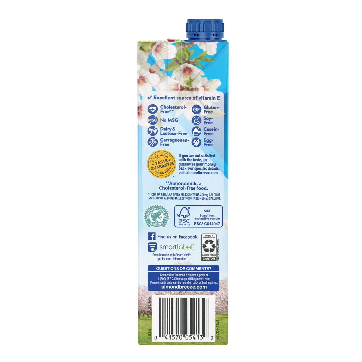 Almond Breeze - Almond Milk - Unsweetened Original - Case Of 12 - 32 Fl Oz(D0102H5Ks62)