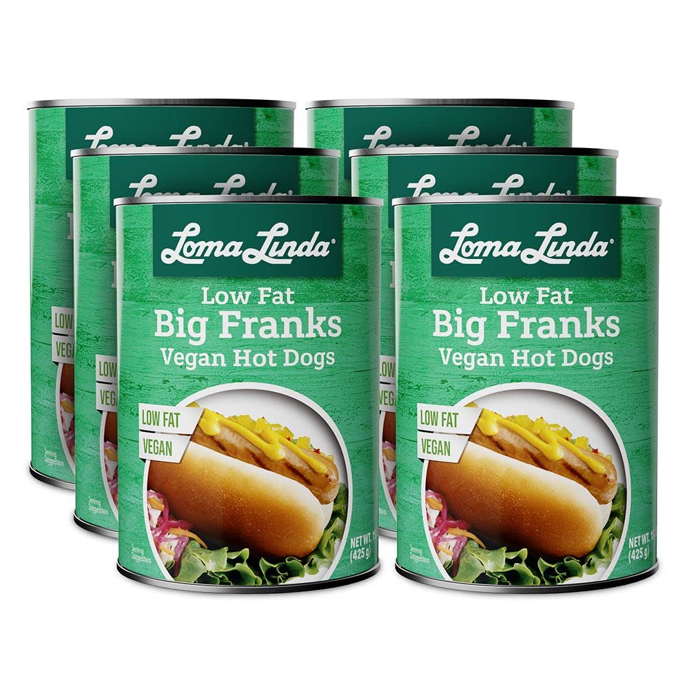 Loma Linda - Plant-Based Meats (Big Franks, Low Fat (15 oz.), 6 Pack)