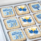 Happy Hanukkah Cookies Gift Basket Kosher For Men Women Kids | Jewish Holiday Gourmet Corporate Food Gift Individually Wrapped | 12 Decorated Sugar Cookies Menorah Donuts Dreidels
