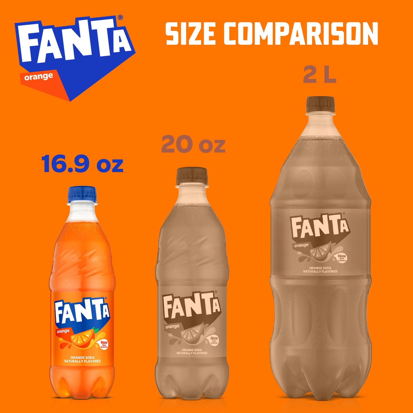 Fanta Orange Soda Soft Drink, 16.9 Fl Oz (Pack of 6), Model 049000031683, Orange